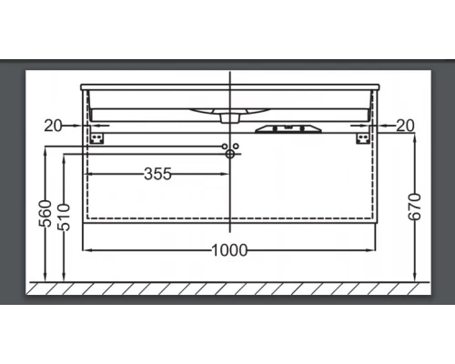 Тумба под раковину Jacob Delafon Vox 100 см, EB2075-R1-N18, белый