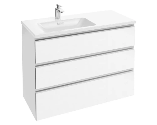 Тумба под раковину Jacob Delafon Vox 100 см, EB2045-RA-N18, цвет - белый блестящий