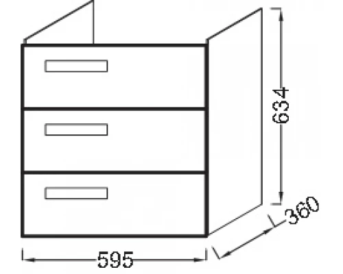 Тумба для раковины Jacob Delafon Rythmik 60 см, EB1306-E10 цвет Квебекский Дуб