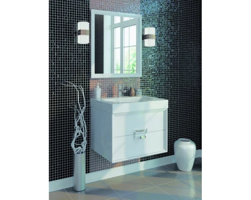 Тумба под раковину Kerama Marazzi Canaletto, 60 см, подвесная, цвет - белый глянцевый, СN.60