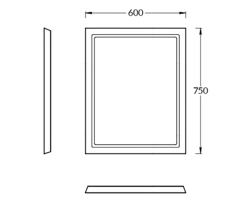 Зеркало Kerama Marazzi Pompei 60 см, белое глянцевое, PO.mi.60.WHT