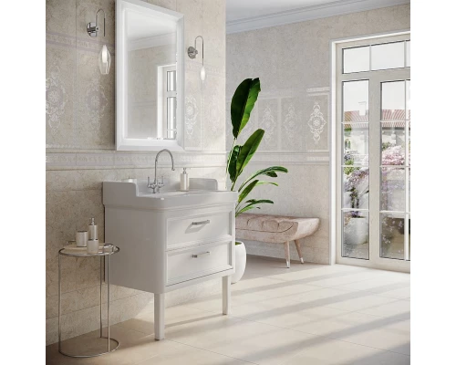 Зеркало Kerama Marazzi Pompei 60 см, белое глянцевое, PO.mi.60.WHT