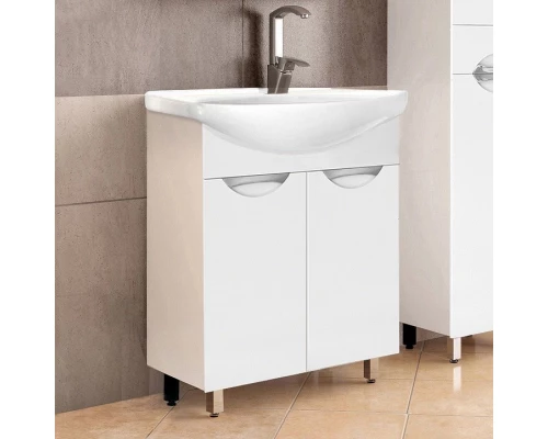 Тумба под раковину Style Line Жасмин 60 ЛС-00000034, 60 см, напольная, белая