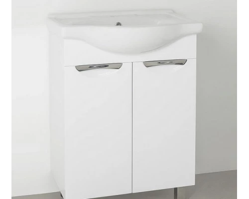 Тумба под раковину Style Line Жасмин 60 ЛС-00000034, 60 см, напольная, белая