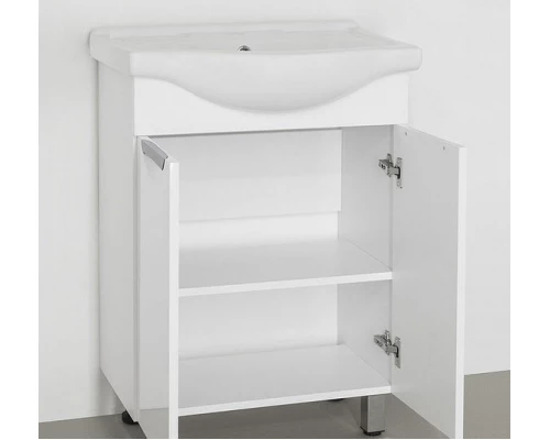 Тумба под раковину Style Line Жасмин 60 ЛС-00000034, 60 см, напольная, белая