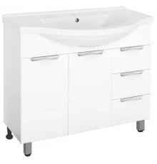 Тумба под раковину Style Line Жасмин 100 ЛС-00000585, 100 см, напольная, белая