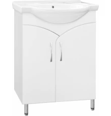 Тумба под раковину Style Line Эко Стандарт №15 60 ЛС-00000259, 60 см, напольная, белая