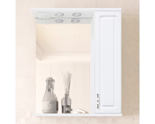 Зеркало-шкаф Style Line Олеандр-2 65/С ЛС-00000050 Люкс, 65 см, правое, подвесное, белый