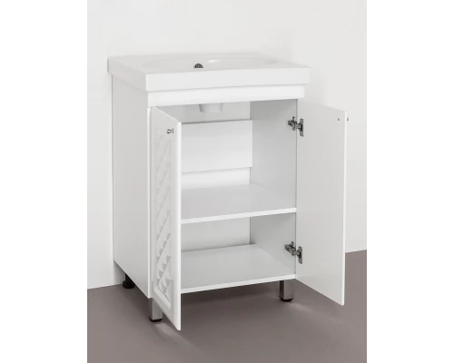Тумба под раковину Style Line Канна 60 Люкс ЛС-00000726, 60 см, напольная, белая