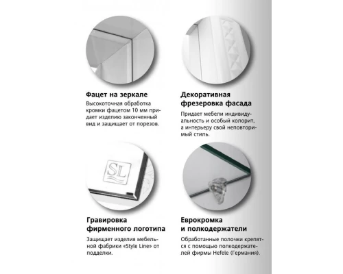 Тумба под раковину Style Line Канна 60 Люкс ЛС-00000726, 60 см, напольная, белая