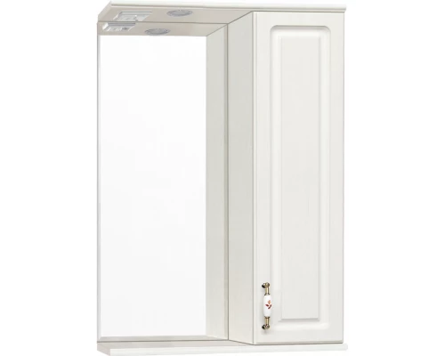 Зеркало-шкаф Style Line Олеандр-2 55/С ЛС-00000201 Люкс, 55 см, правое, подвесное, рельеф пастель