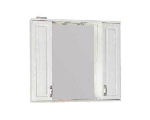 Зеркало-шкаф Style Line Олеандр-2 90/С ЛС-00000484, 90 см, подвесное, рельеф пастель