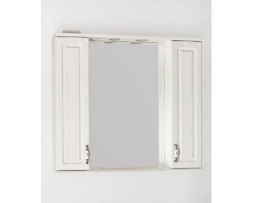 Зеркало-шкаф Style Line Олеандр-2 90/С ЛС-00000484, 90 см, подвесное, рельеф пастель