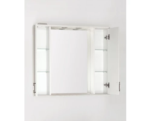 Зеркало-шкаф Style Line Олеандр-2 90/С ЛС-00000484, 90 см, подвесное, рельеф пастель