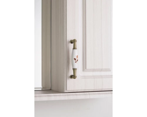 Зеркало-шкаф Style Line Олеандр-2 90/С ЛС-00000484, 90 см, подвесное, рельеф пастель