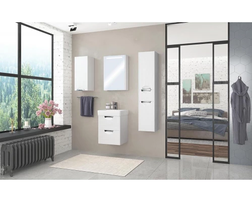 Тумба под раковину Акватон Сильва 50 см 1A211701SIW70 подвесная, цвет дуб полярный