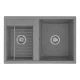 Кухонная мойка Акватон Делия 78 DBL 1A723132DE230 78 x 52 x 21.8 см, серый