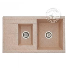 Мойка кухонная Акватон Делия 87, 1A716232DE220, 87 х 51 х 21.8 см, песочный
