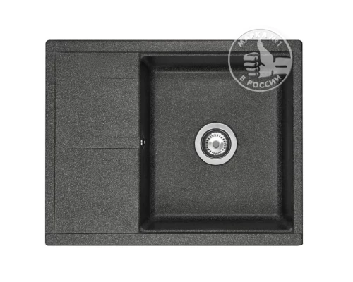 Мойка кухонная Акватон Делия 65, 1A718632DE210, 65 х 51 х 21.8 см, графит