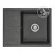 Мойка кухонная Акватон Делия 65, 1A718632DE210, 65 х 51 х 21.8 см, графит