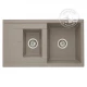 Мойка кухонная Акватон Делия 87, 1A716232DE250, 87 х 51 х 21.8 см, серый шелк