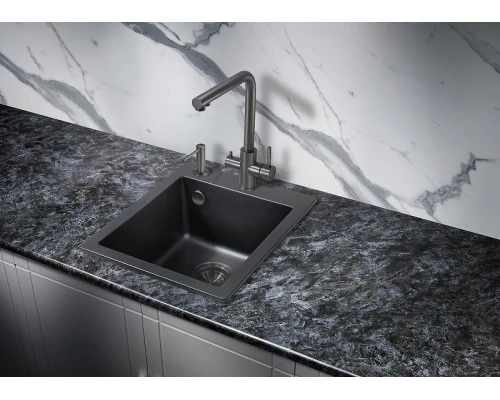 Кухонная мойка Milacio Murcia 42 Cuarzo, цвет черный матовый, MC.77041