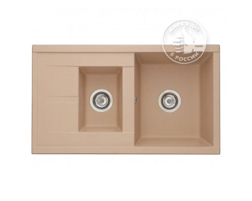 Мойка кухонная Акватон Делия 87, 1A716232DE260, 87 х 51 х 21.8 см, латте