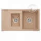 Мойка кухонная Акватон Делия 87, 1A716232DE260, 87 х 51 х 21.8 см, латте