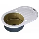 Мойка Zorg Inox Glass GL-7851-OV-WHITE-BRONZE, цвет белый-бронзовый