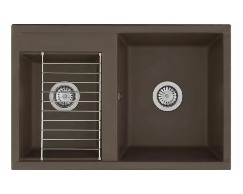 Кухонная мойка Акватон Делия 78 DBL 1A723132DE280 78 x 52 x 21.8 см, кофе