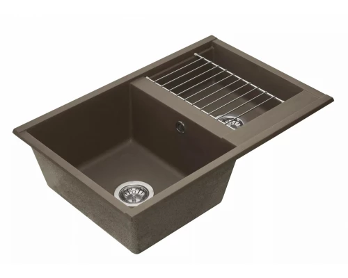 Кухонная мойка Акватон Делия 78 DBL 1A723132DE280 78 x 52 x 21.8 см, кофе