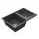 Кухонная мойка Акватон Делия 78 DBL 1A723132DE210 78 x 52 x 21.8 см, графит