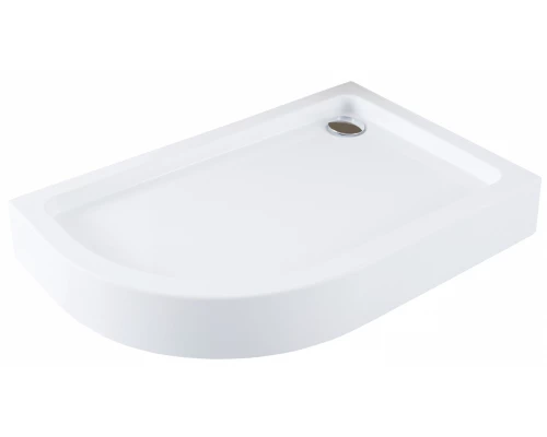 Душевой поддон Aquanet GL180, 120 х 80 см, асимметричный, акриловый, белый, L/R