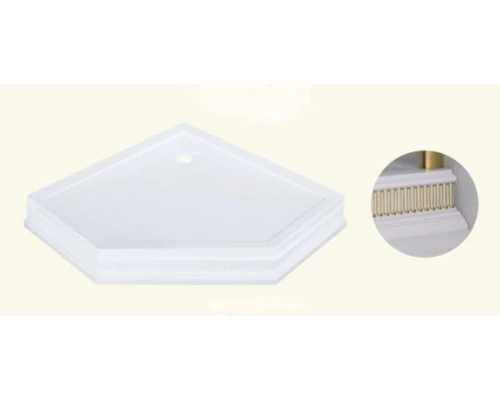 Поддон душевой Migliore Diadema 105х105 см 24586, белый/хром, керамика