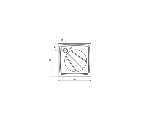 Поддон Ravak Perseus Pro-90, 90 x 90 см, из искусственного камня, черный матовый, XA037701010BM