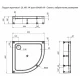 Душевой поддон Aquanet GL180, 80 х 80 см, четверть круга, акриловый, белый, 265569