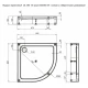 Душевой поддон Aquanet GL180, 90 х 90 см, четверть круга, акриловый, белый, 265571