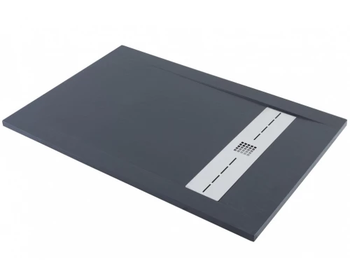 Душевой поддон Aquanet Delight 120 х 90 см, прямоугольный, черный камень, 260112