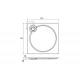 Поддон душевой Cezares Tray TRAY-S-A-90-56-W, 90 х 90 см, белый, из искусственного камня