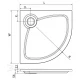 Поддон душевой Cezares Tray TRAY-S-R-90-550-56-W, 90 х 90 см, белый, из искусственного камня