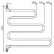 Полотенцесушитель водяной Margaroli Vento 405CR, высота 64 см, ширина 60 см, хром