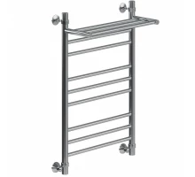 Полотенцесушитель водяной Ника Classic, высота 80 см, ширина 50 см, с полкой, хром, ЛП Г2 ВП 80/50