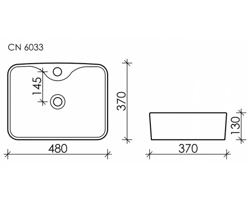 Раковина Ceramica Nova Element, 48 х 37 х 13 см, цвет белый, CN6033