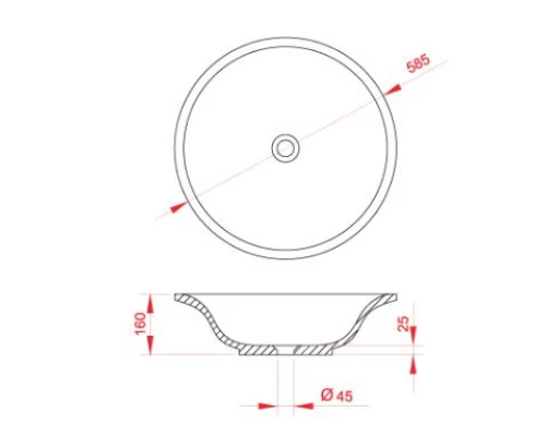Раковина Montebianco Ganna 11062 48 х 48 см, цвет белый матовый