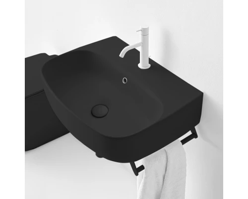 Раковина подвесная/накладная Kerasan Nolita 60 х 45 см, цвет черный матовый, 534131*1