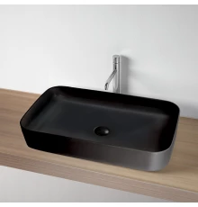 Раковина накладная Kerasan Tribeca 70 х 43 см, цвет черный матовый, 460231