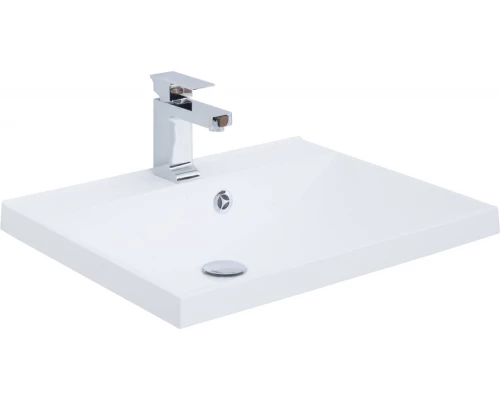 Раковина-столешница Aquanet Нота 58 см, прямоугольная, белый, 281220