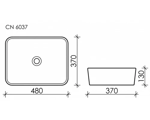 Раковина Ceramica Nova Element, 48 х 37 х 13 см, цвет белый, CN6037