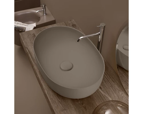 Раковина накладная Kerasan Nolita, 60 х 40 см, цвет коричневый орех, 534381