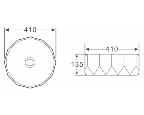 Раковина BelBagno BB1409 накладная, цвет белый 41 х 41 х 13.5 см
